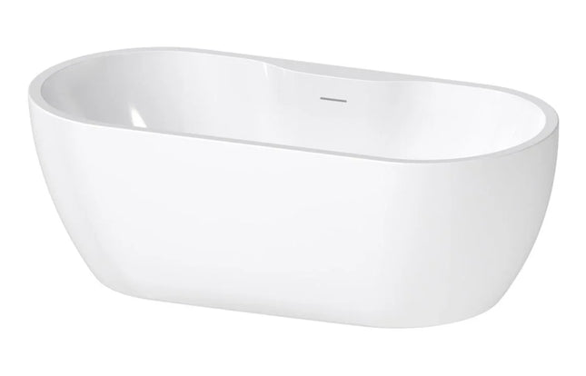 Aqua Elegance Freestanding 1650x745x580mm 0TH Bath Gloss White