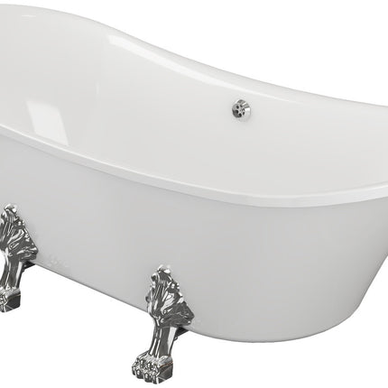 Meldon Freestanding Double End Bath | 1760×710mm | Chrome or White Lion’s Paw Feet | 20-Year Guarantee