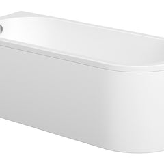 J Shape Corner Bath Undrilled - Modern Single End Acrylic Bath Left
