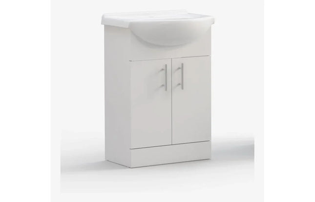 Complete Bathroom Suite with Turin White Gloss Vanity Unit & 1700mm Bath