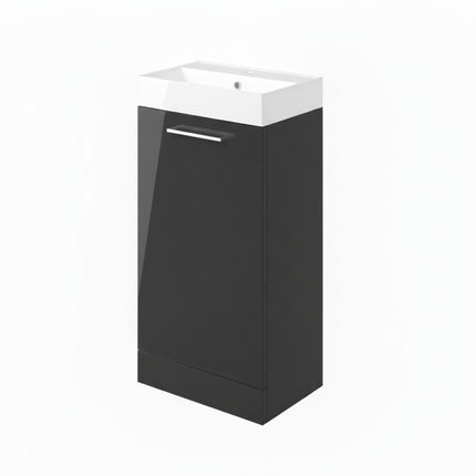 Volta 410mm Floor Standing Cloakroom Basin Unit with Ceramic Basin | 4 Finishes