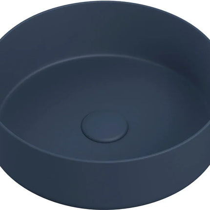 Boujee 355mm Ceramic Round Washbowl - 4 Matt Finishes Available Matt Deep Blue