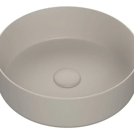 Boujee 355mm Ceramic Round Washbowl - 4 Matt Finishes Available Matt Latte