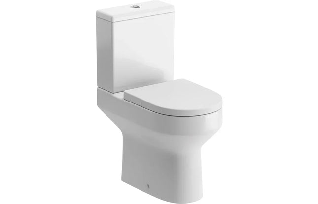 Tivoli Close Coupled Toilet with Soft Close Seat - White | Comfort Height or Fully Shrouded | Lifetime Guarantee Comfort Height Open Back