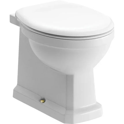 Traditional Back to Wall WC with Soft Close Seat | Classic Design Standard Soft close Brushed Brass