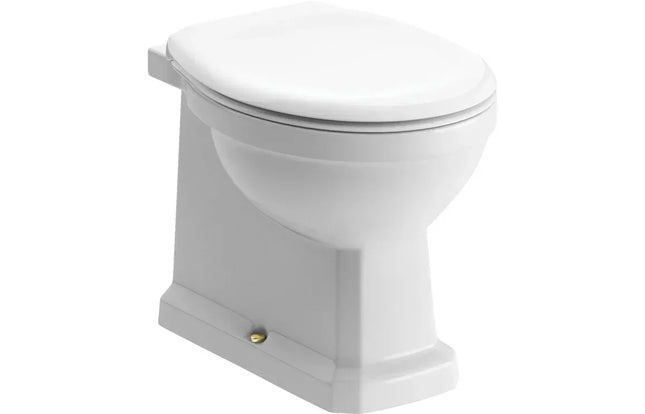 Traditional Back to Wall WC with Soft Close Seat | Classic Design Standard Soft close Brushed Brass