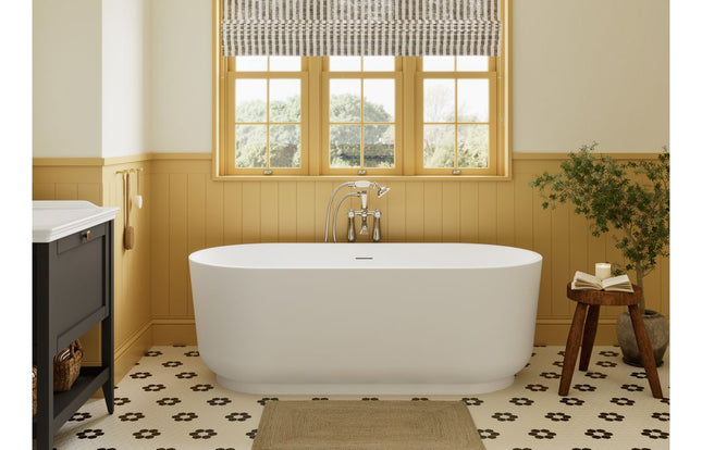 Ludlow Freestanding Double End Bath | 1685×804mm | Matt White | 270L | 20-Year Guarantee