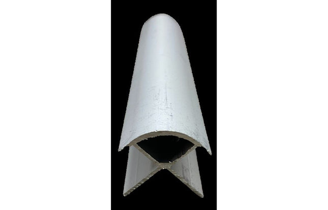 Fibo Rounded External Profile 2.4m Aluminium