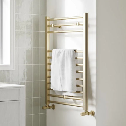 Element Straight 30mm Ladder Radiator - Brushed Brass