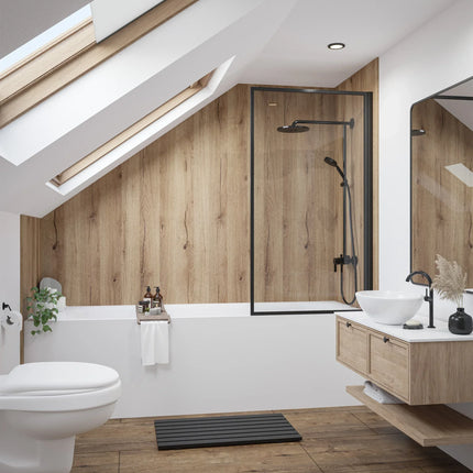 Wetwall Elite Wood & Decor Collection - 100% Waterproof Trim-Free Luxury Panels