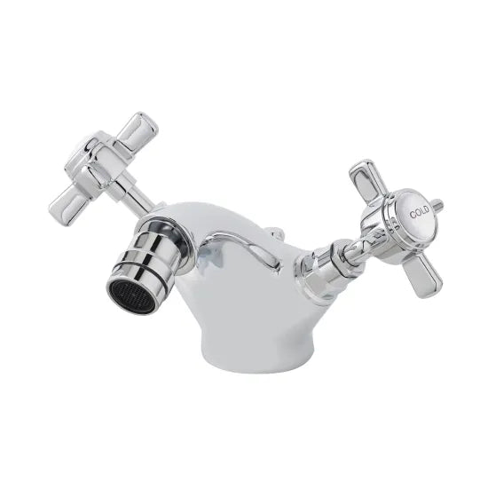 Nuie Beaumont Luxury Mono Bidet Mixer – Chrome | Brushed Brass | Crosshead | 5-Year Guarantee