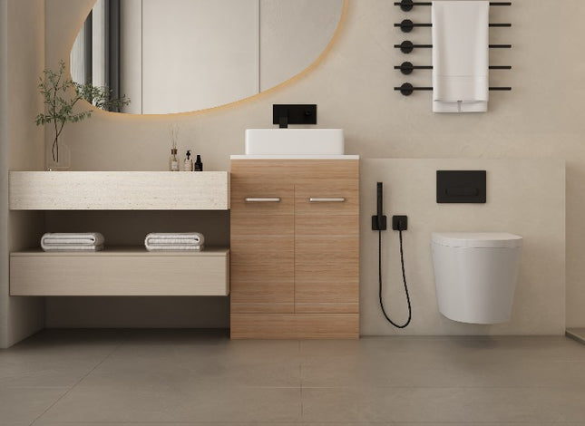 FlowLine 600mm Waterproof Base Unit | 2-Door Storage or Sink Base