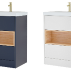 Matt White With Oak Shelf