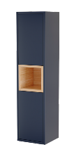 AquaCore 300mm Waterproof Wall Mounted Storage Unit | 2 Door & Open Oak Shelf