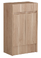 Wooden cabinet with a t door in a light finishin