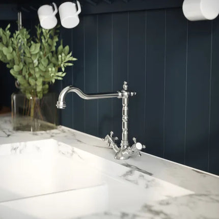 Nuie French Classic Crosshead Kitchen Tap | 3 Finishes | 3-Year Guarantee