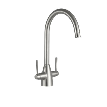 Kartell Moda Kitchen Sink Mixer Tap - Brushed Steel Finish