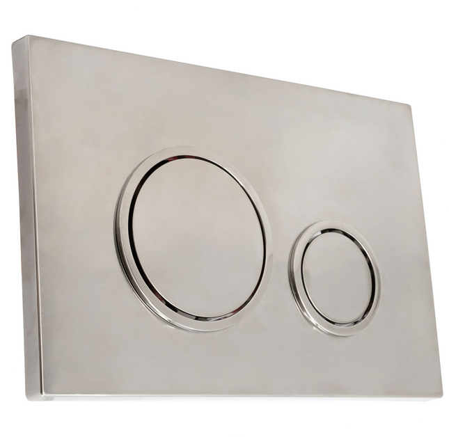 Kartell Keytec Round Flush Plate | Brushed Nickel | Dual Flush | ACC016