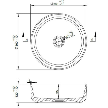 Boujee 355mm Ceramic Round Washbowl - 4 Matt Finishes Available