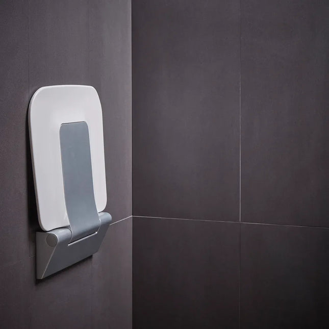 Roper Rhodes Lux Wall-Mounted Soft Close Shower Seat - White 200kg Capacity
