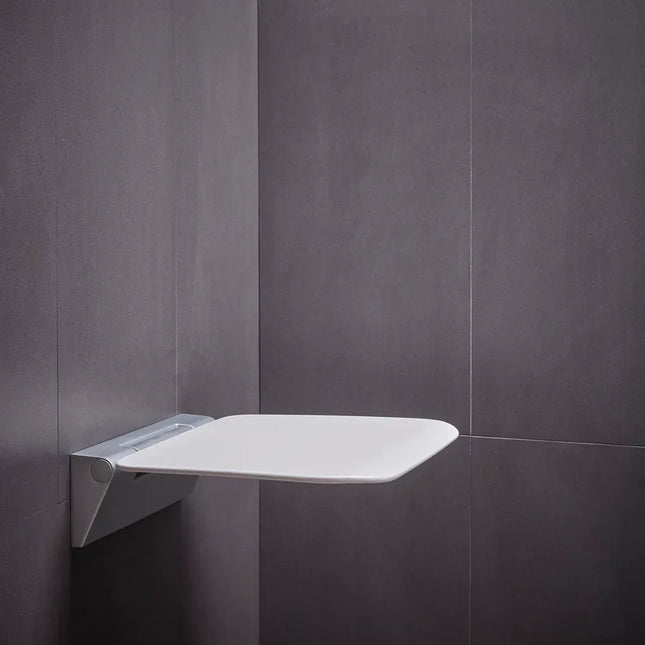 Roper Rhodes Lux Wall-Mounted Soft Close Shower Seat - White 200kg Capacity