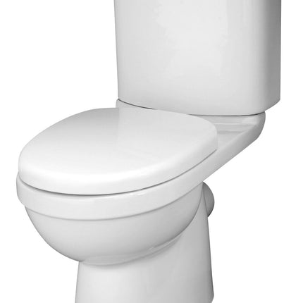 Nuie Milo Rimless Close Coupled Toilet | 640mm | Soft-Close Seat