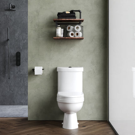 Nuie Milo Rimless Close Coupled Toilet | 640mm | Soft-Close Seat