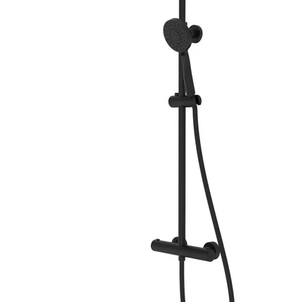 Roper Rhodes Marine Dual Function Thermostatic Bar Shower System - Matt Black with 200mm Overhead