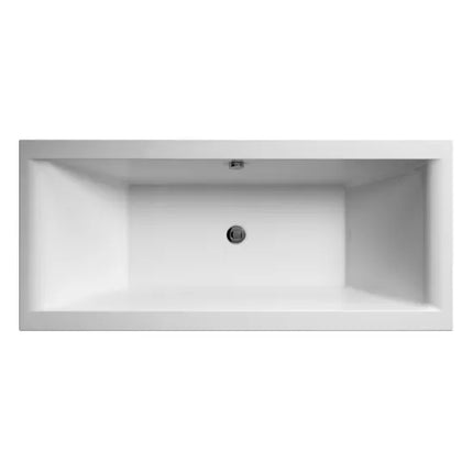 Nuie Asselby Square Double Ended Bath with Leg Set — 3 Sizes | White Acrylic
