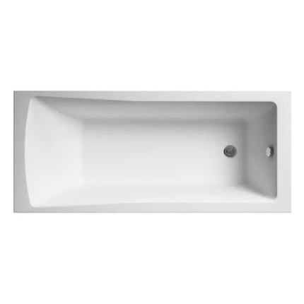 Nuie Lintone Square Straight Bath — Single Ended | 6 Sizes | European White Acrylic | Leg Set Included