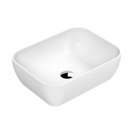 Hudson Reed Luxe Square Vessel Basin 455mm | Matt White & Matt Black