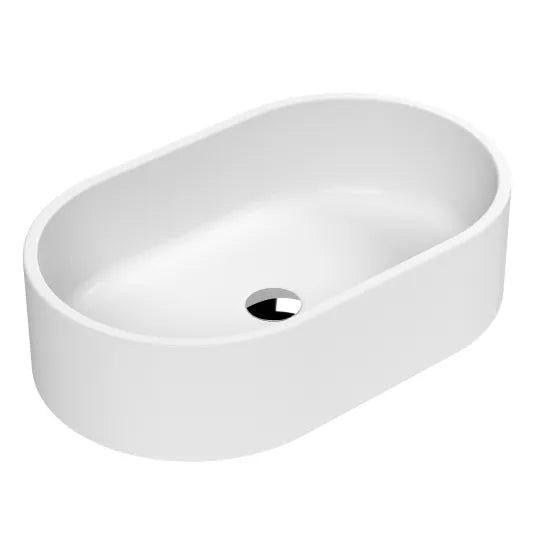 Hudson Reed Salana Oval Vessel Basin 565mm | Matt White & Matt Black