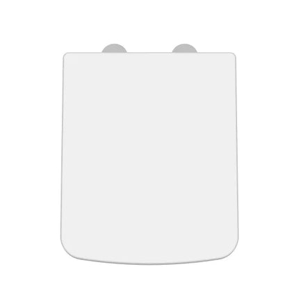 Hudson Reed Luxury Square D-Shape Soft Close Toilet Seat | White | Quick Release | 115mm Min Hinge
