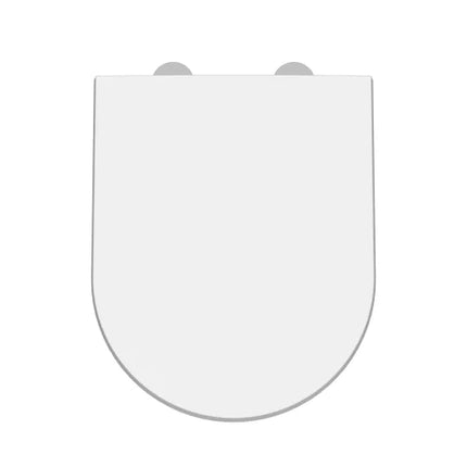 Hudson Reed Luxury D-Shape Soft Close Toilet Seat | White | Quick Release | 70–175mm Hinges