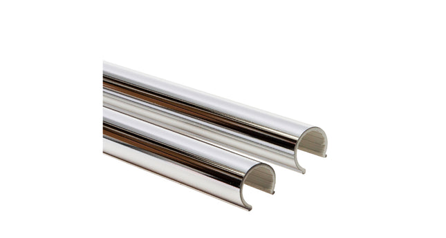 Talon Snappit Radiator Pipe Covers 15 x 200mm (Pack of 10) - Chrome