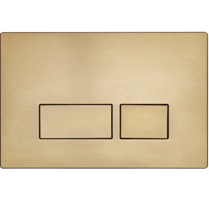 Roper Rhodes Plaza Dual Flush Plate - Chrome | Square Style | Compatible with Wall Hung Frames Brushed Brass