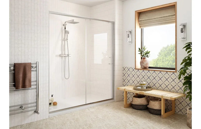 Ambience Classique Easy-Fit Sliding Door & 45mm Tray Pack - Chrome