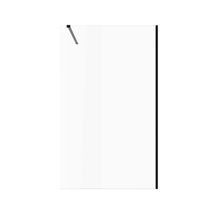 RefleXion Iconix Matt Black Wetroom Panel & Support Bar | 8mm Glass | 9 Sizes
