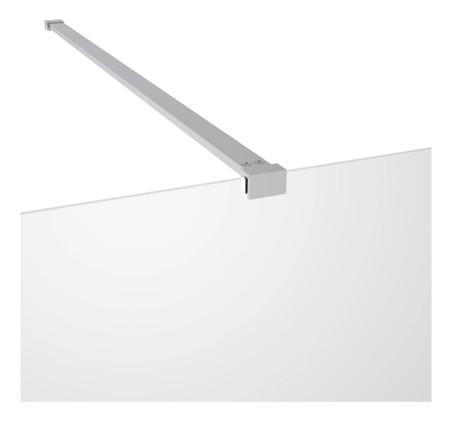 RefleXion Iconix Chrome Wetroom Panel & Support Bar | 8mm Glass | 9 Sizes