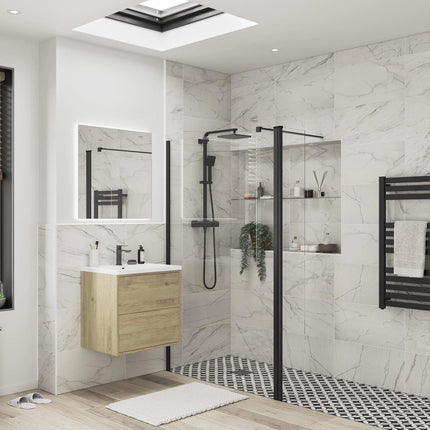RefleXion Iconix 300mm Rotatable Wetroom Panel | 180° Rotation | 8mm Glass | 5 Finishes