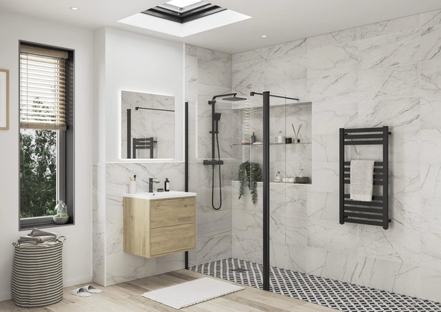 RefleXion Iconix 300mm Rotatable Wetroom Panel | 180° Rotation | 8mm Glass | 5 Finishes