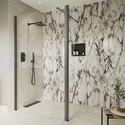 RefleXion Iconix 300mm Rotatable Wetroom Panel | 180° Rotation | 8mm Glass | 5 Finishes