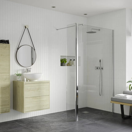 RefleXion Iconix 300mm Rotatable Wetroom Panel | 180° Rotation | 8mm Glass | 5 Finishes