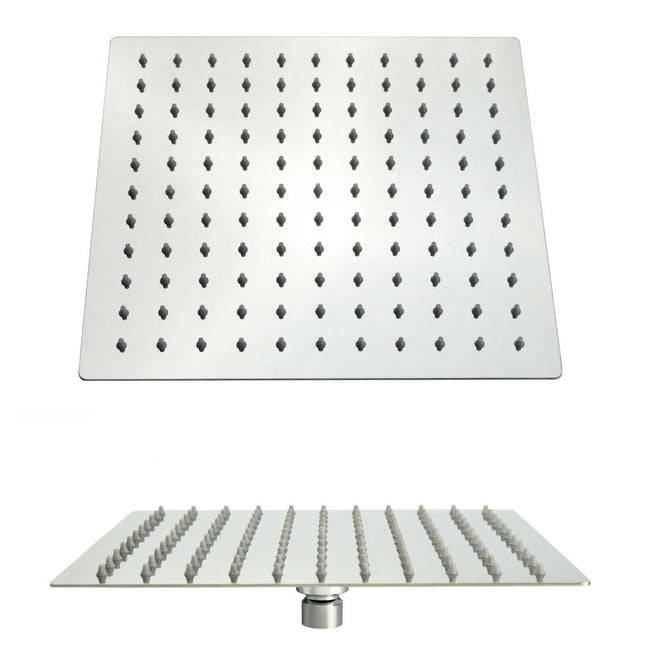 Kartell 250×250mm Square Shower Head – Chrome | Stainless Steel | Fixed Overhead