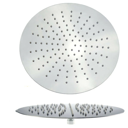 Kartell 250mm Round Fixed Overhead Shower Head | Chrome Stainless Steel