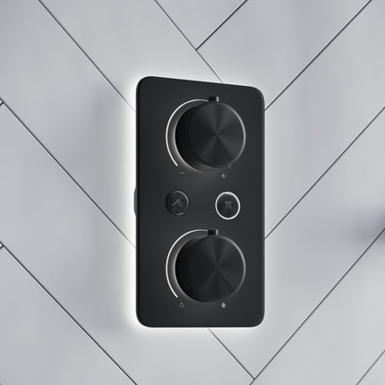 Aqualisa Xenia S1 Kit 2 Digital Shower | Matt Black | Pumped | 2 Outlet