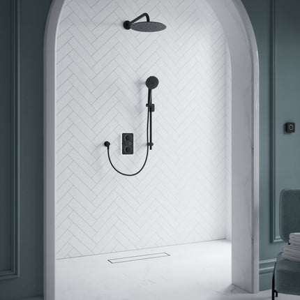 Aqualisa Xenia S1 Kit 2 Digital Shower | Matt Black | Pumped | 2 Outlet