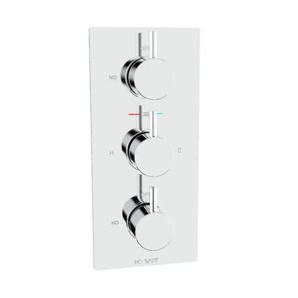 Plan Modern Round Dual Concealed Shower Set