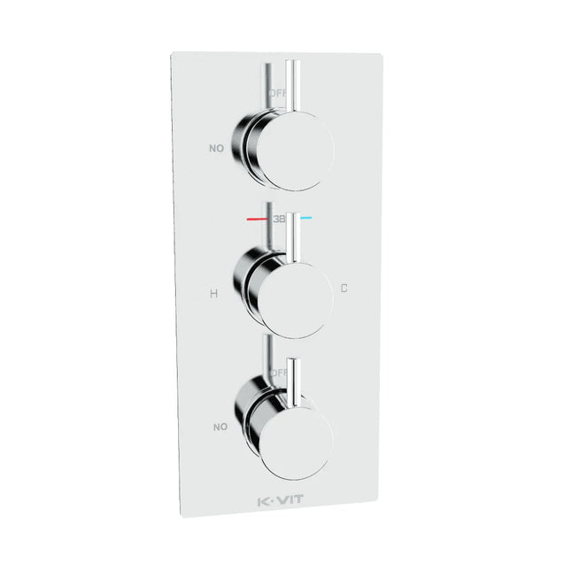 Plan Modern Round Dual Concealed Shower Set