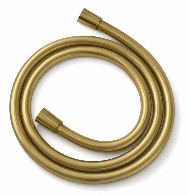 Kartell 1.5m PVC Smooth Shower Hose | Brushed Brass | SHO172BB